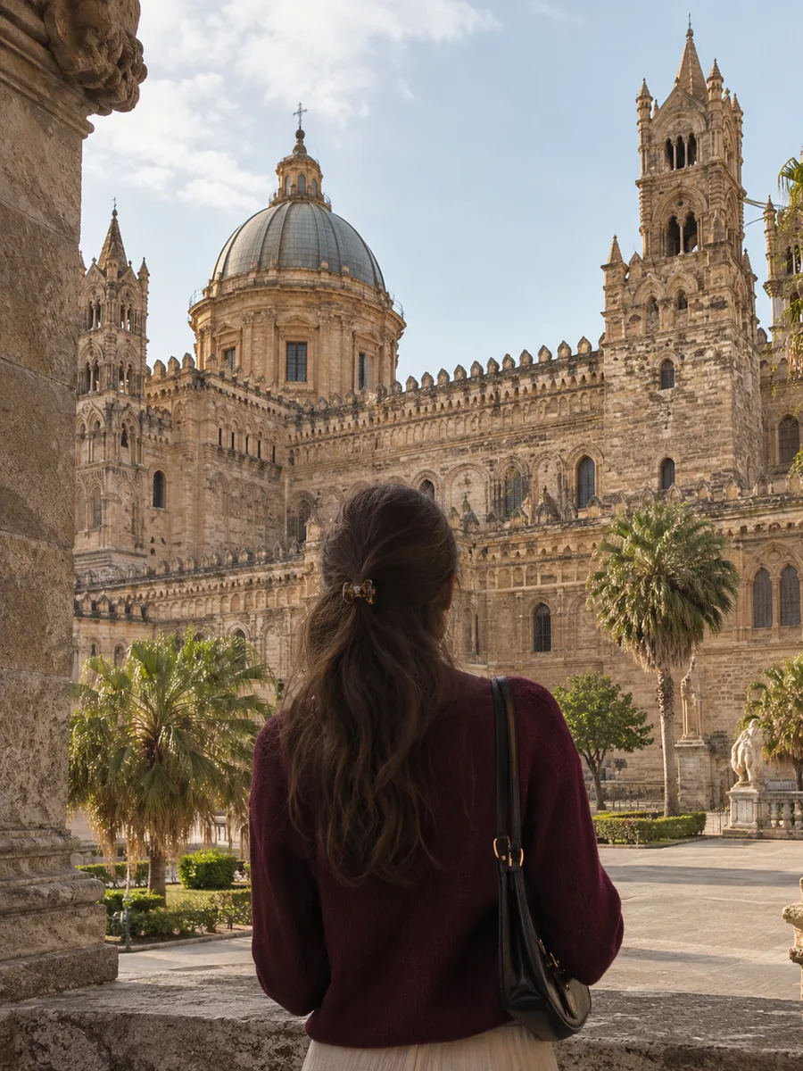 Blick auf die Kathedrale von Palermo